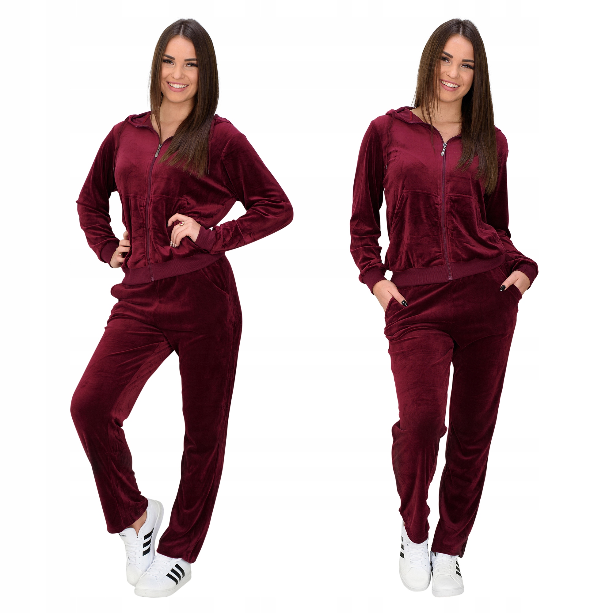 WE9110 r. L Damski Komplet Dresowy Welurowy