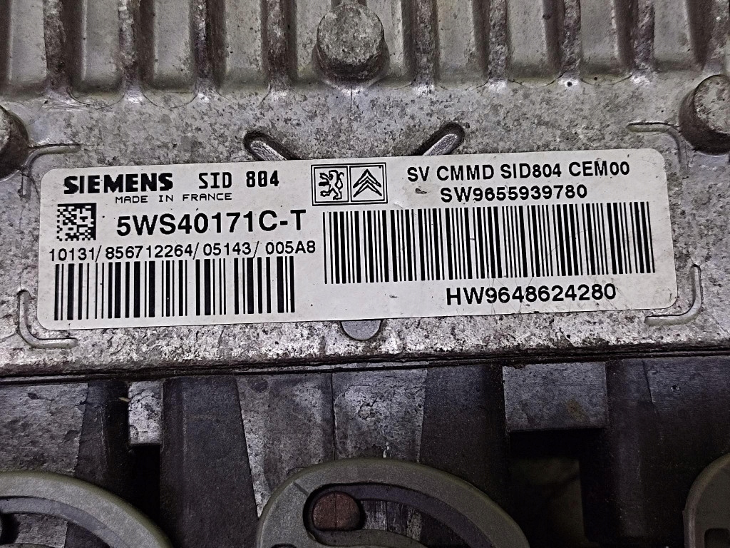 PEUGEOT 1007 control unit of the engine 9648624280