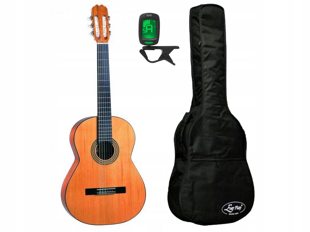 Gitara Klasyczna Admira Malaga 4/4 Pokrowiec, Tuner Zestaw
