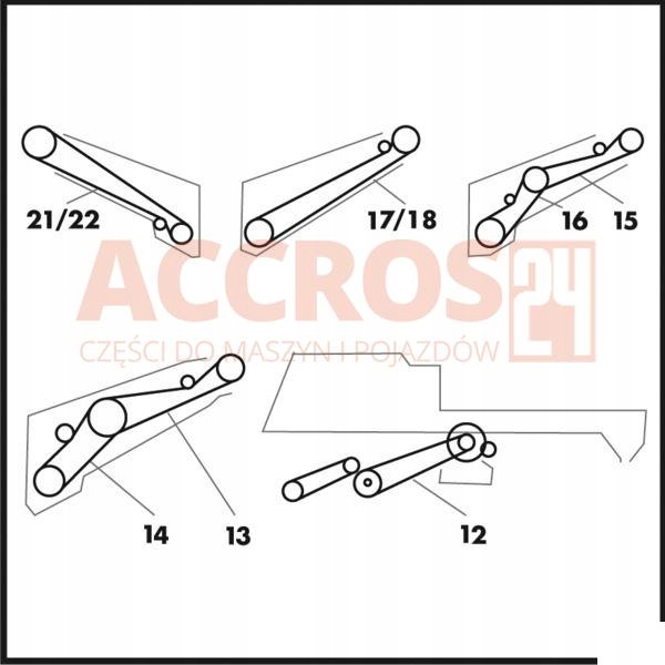 Pasek klinowy Gates John Deere Z54406 Producent części Gates