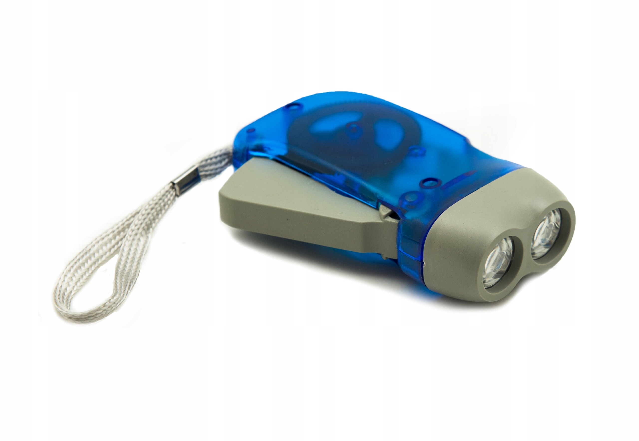 

Latarka led kinetyczna – dynamo 2 Led lampka z Aku