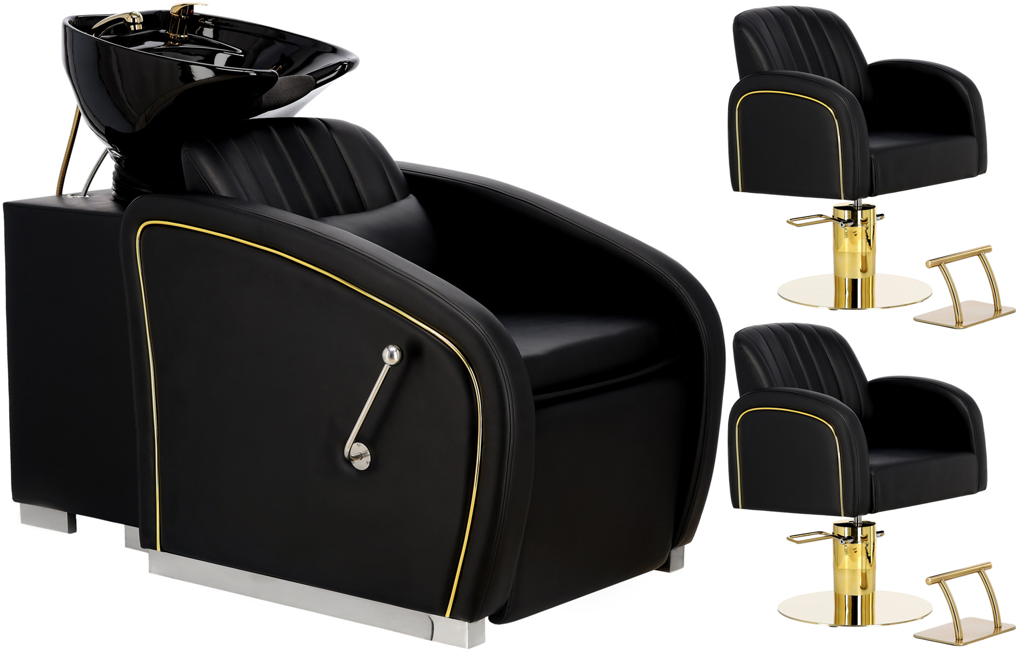 Zestaw myjnia fryzjerska fotel fryzjerski armatura