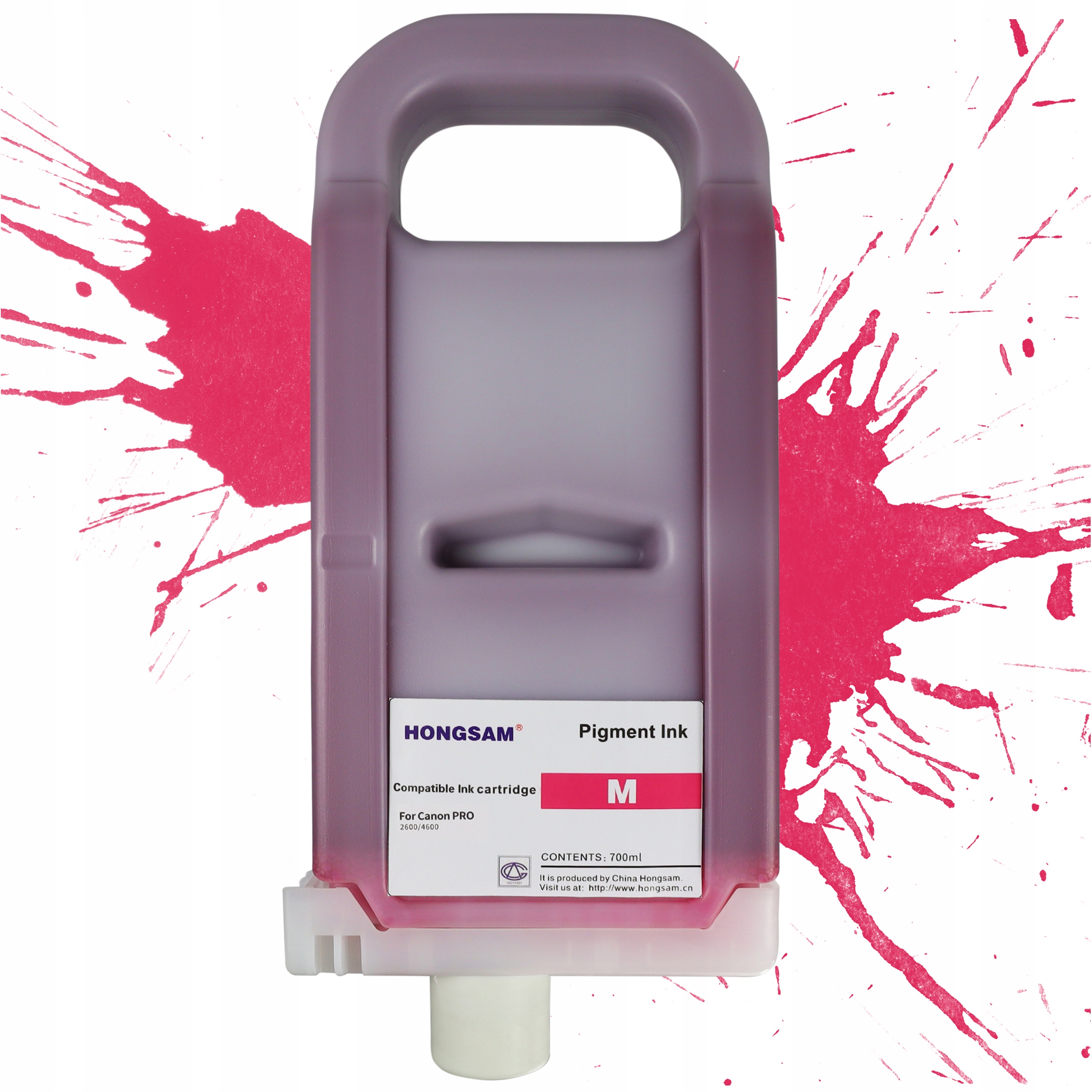 Pigmentový inkoust Magenta 700 ml Náhradní náplň Canon PFI-3700 PFI-2700 M
