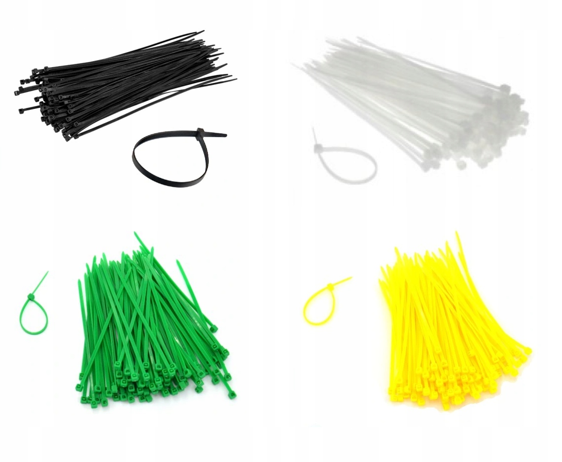 KOLOROWE OPASKI ZACISKOWE TRYTKI 4 8x500 400SZT