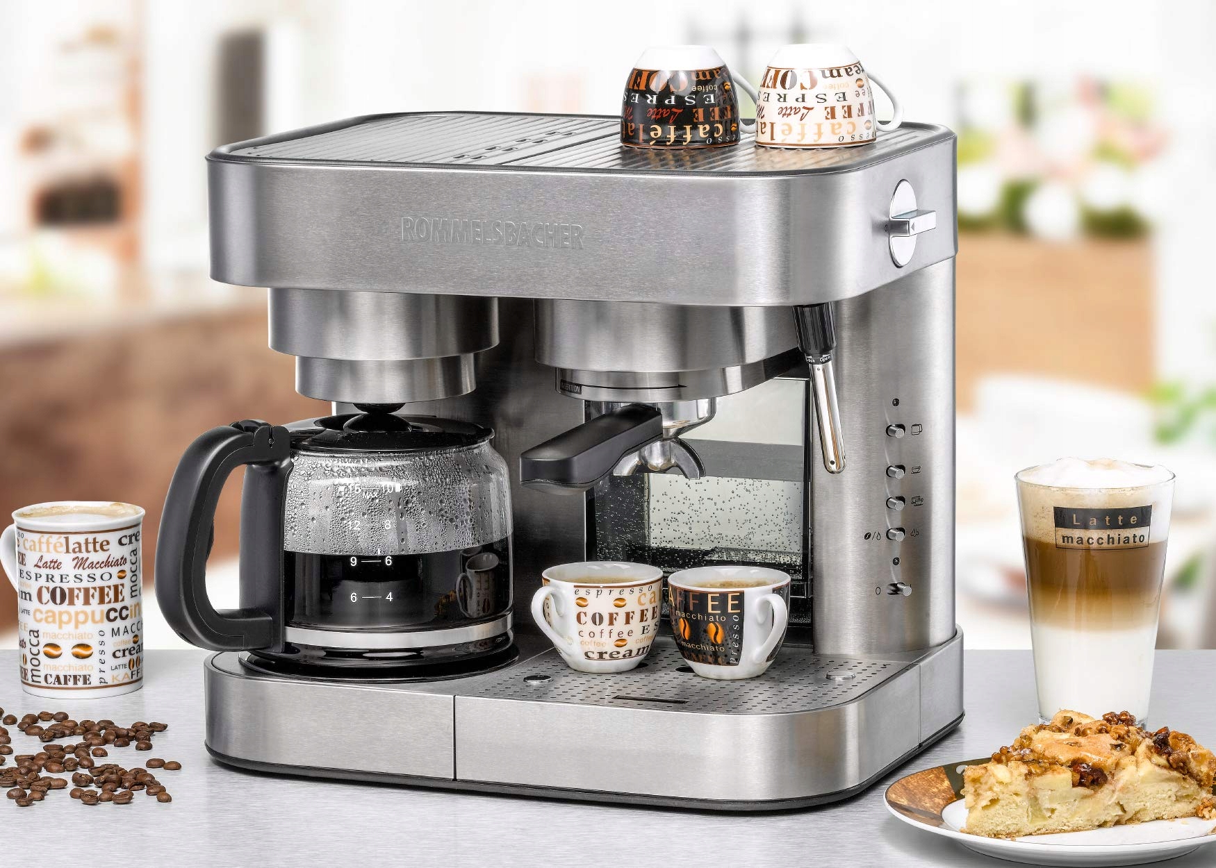 ROMMELSBACHER Ekspres Do Kawy Espresso EKS 3010 Z Dyszą Do Spieniania Mleka — miniatura 3