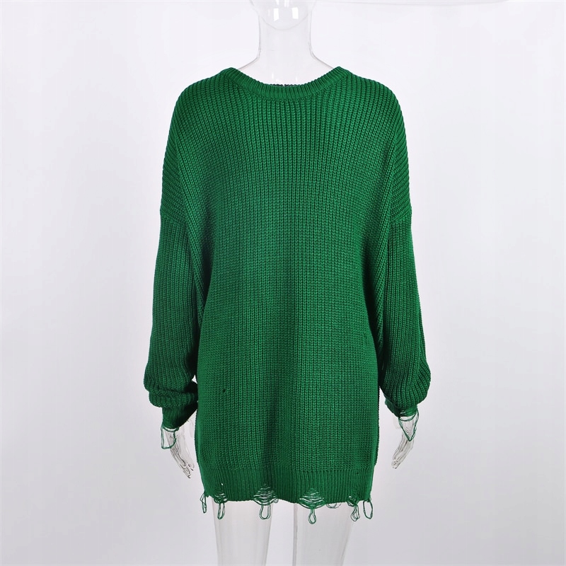 DAMSKA SUKIENKA SWETER CZARNA WYGODNA DZIURY SEXY Okazja na co dzień