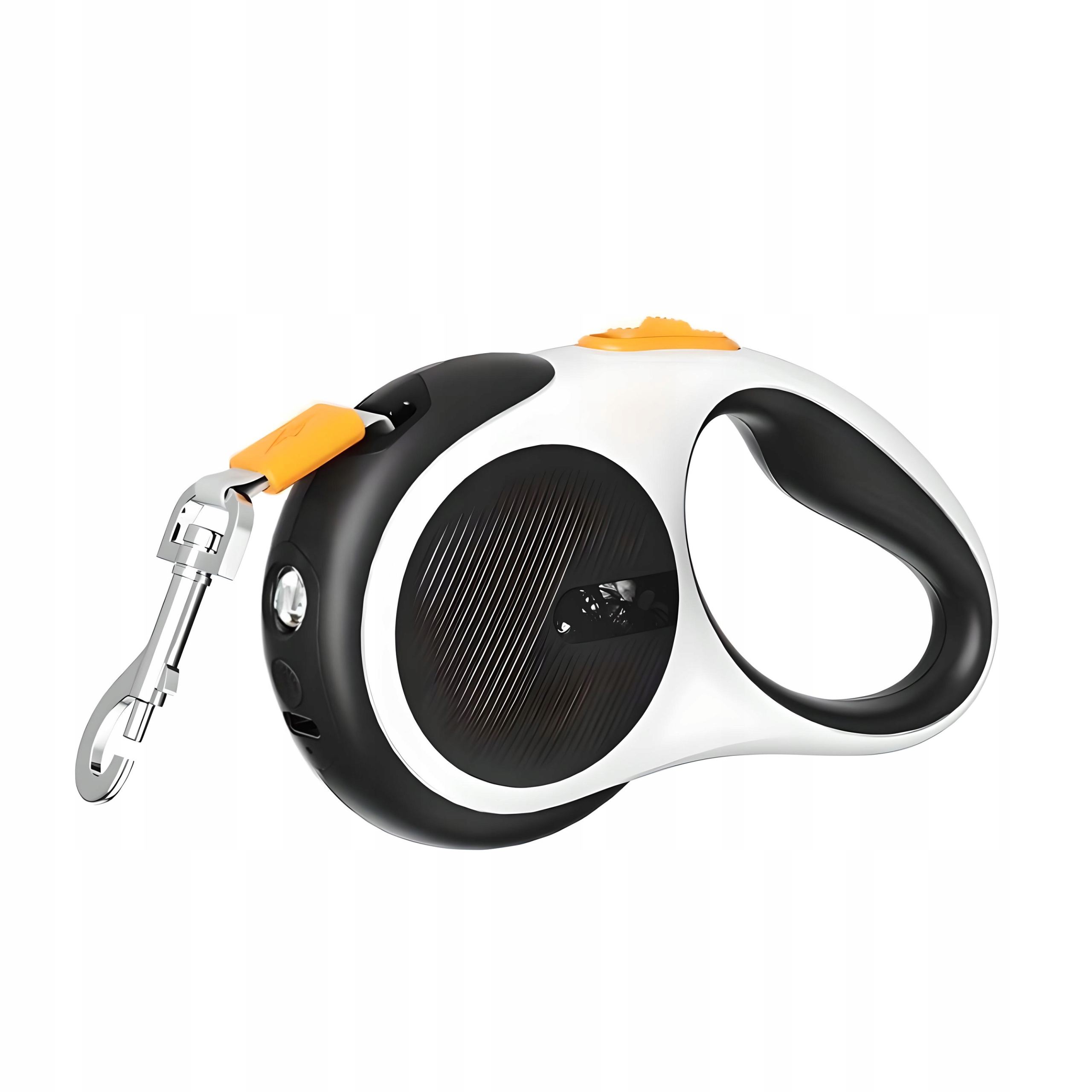 Levně Vodítko s Led světlem 5 m, robustní, srolovatelné pro psa, kočku, bílé