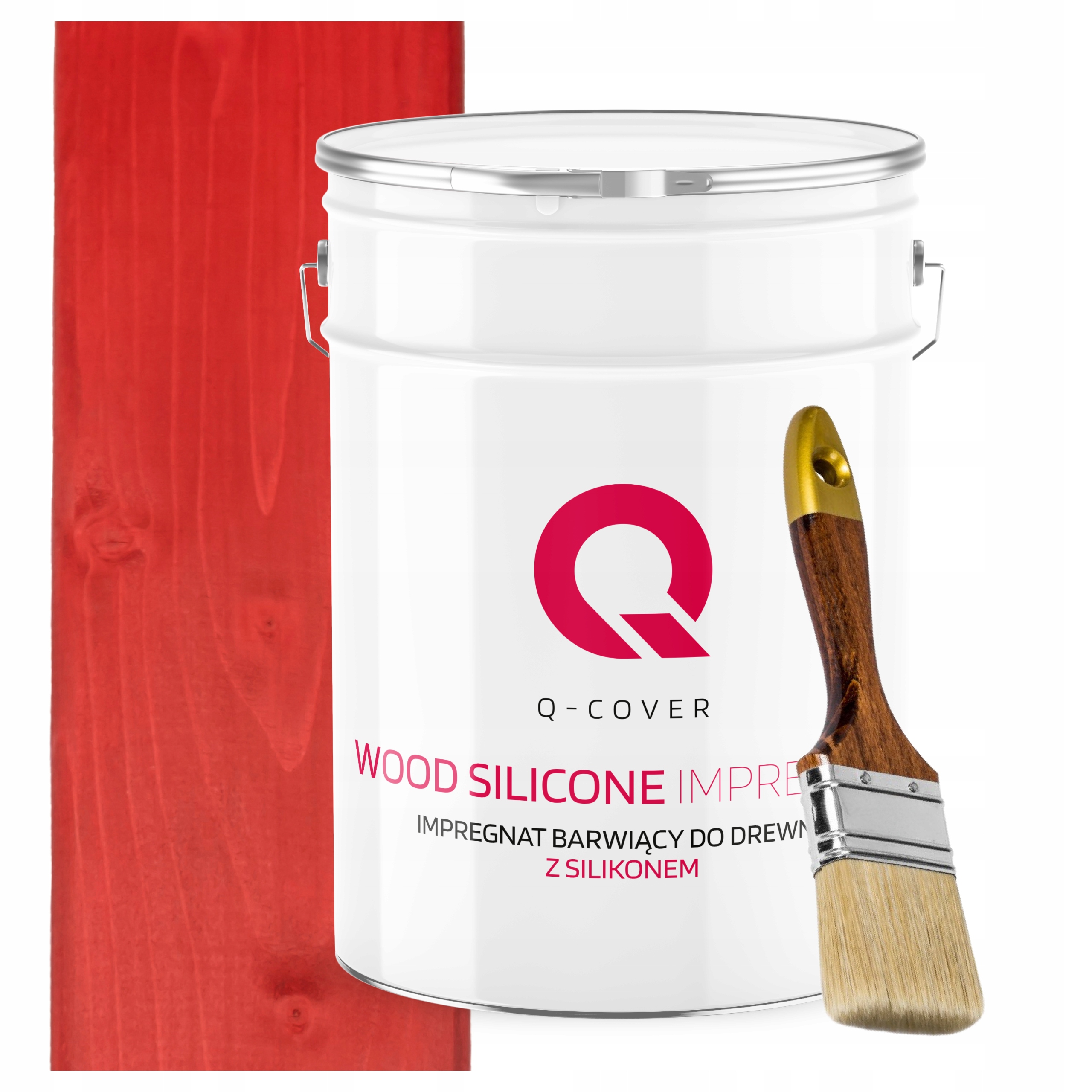 Impregnácia Na Drevo Farba So Silikónom Chron Farby Uv Červená 10L Darček