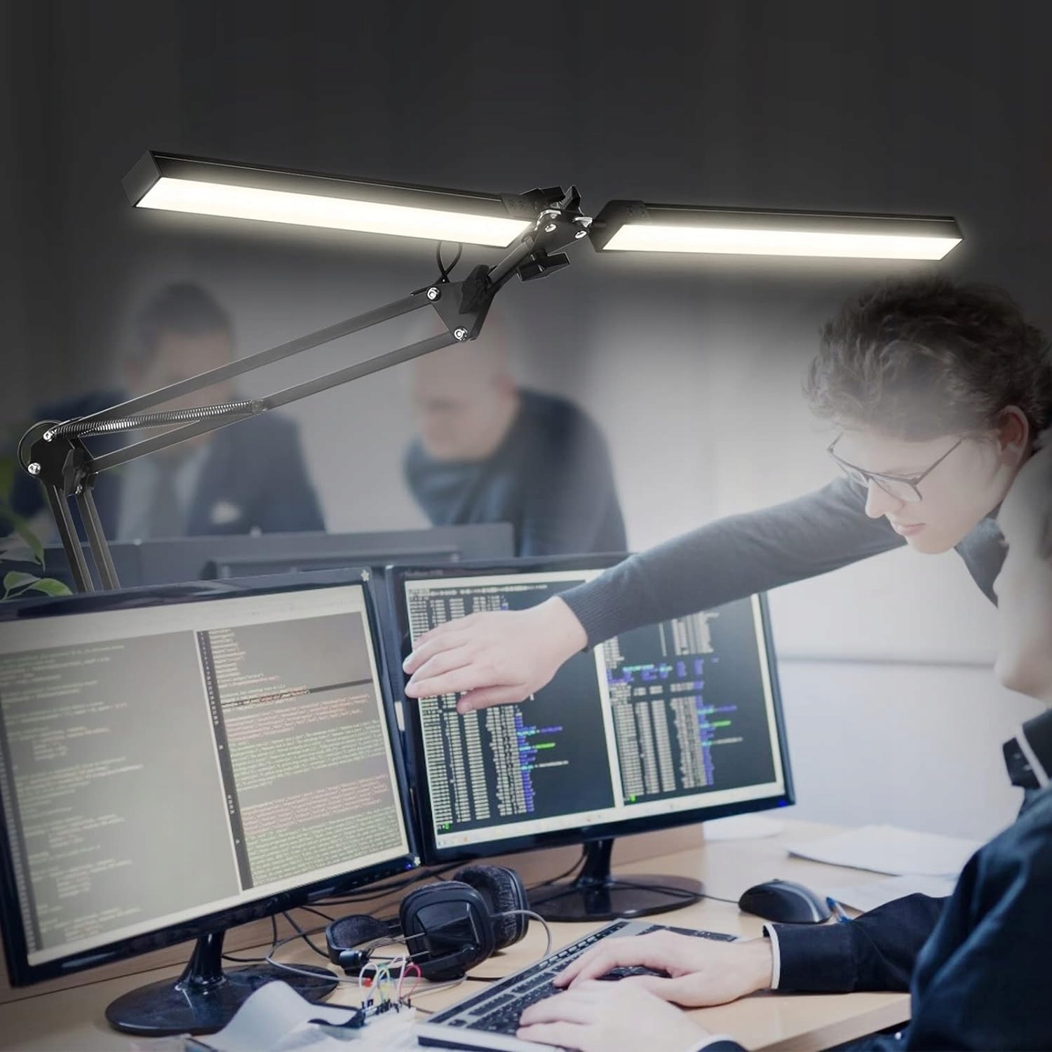 LAMPKA BIURKOWA KREŚLARSKA SZKOLNA BIURKO LED 24W Długość/wysokość 66 cm