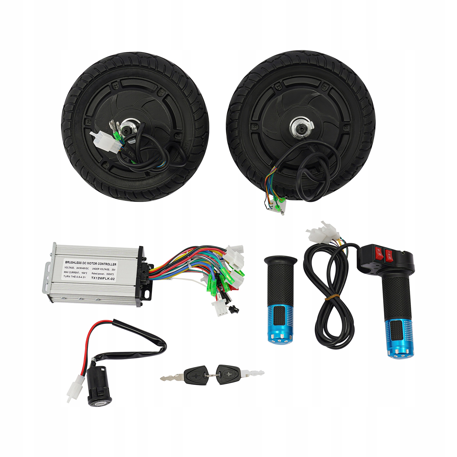 Zestaw do konwersji silnika piastowego 8" 350W*2 36V 3-biegowy z manetką wstecznego biegu do hulajnogi