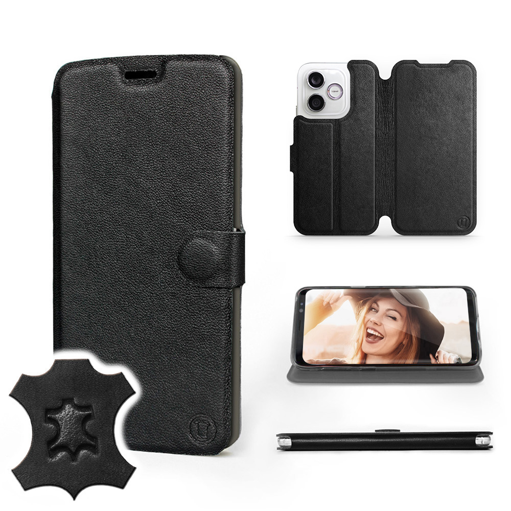 Etui Mobiwear do Huawei Honor 600 Lite Black Lea