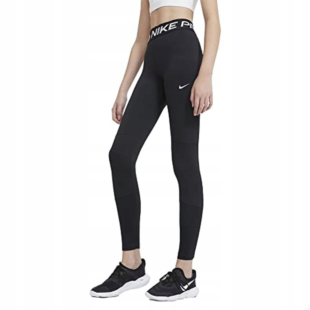 Nike legginsy dziecięce długie klasyczne poliester czarny rozmiar 122/128