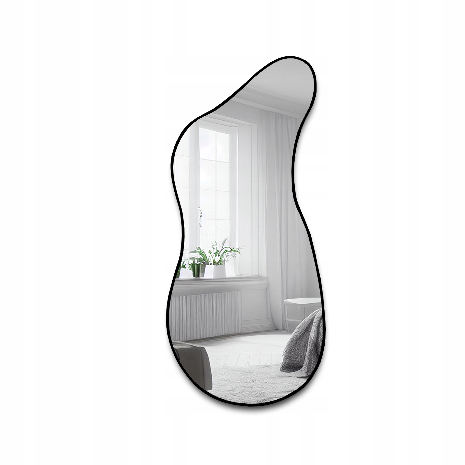 Zrcadlo v černém rámu Mdf 61X140