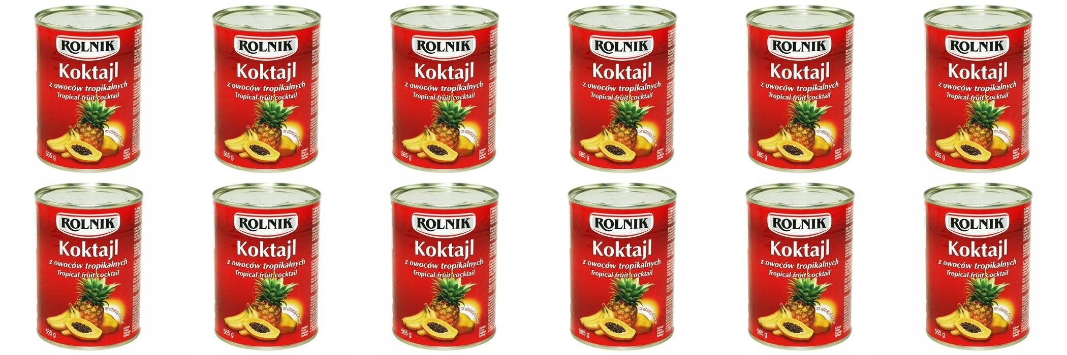 Levně 12 x 565 g Rolnik Koktejl z tropického ovoce Karton