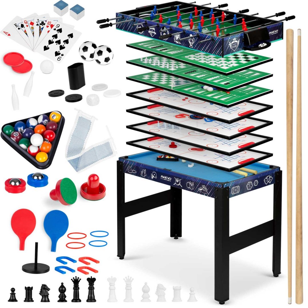 Multifunkční herní stůl 12v1 106x59x90 cm NS-801 černý
