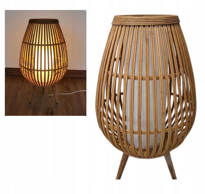 Lampa podłogowa bambusowa 54cm naturalny Boho Dani