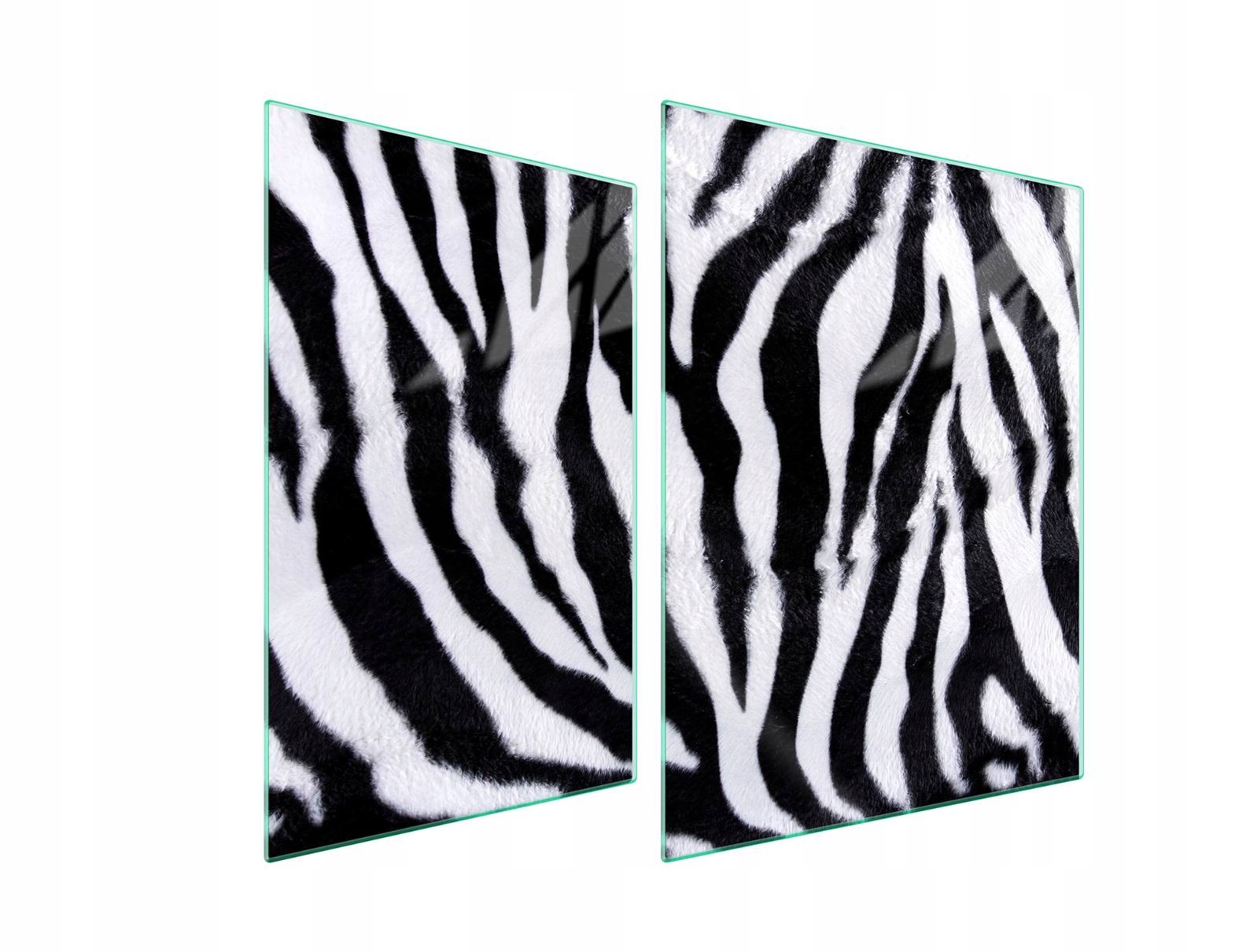 7v1 Skleněná ochranná deska na sporák 70x52 Zebra