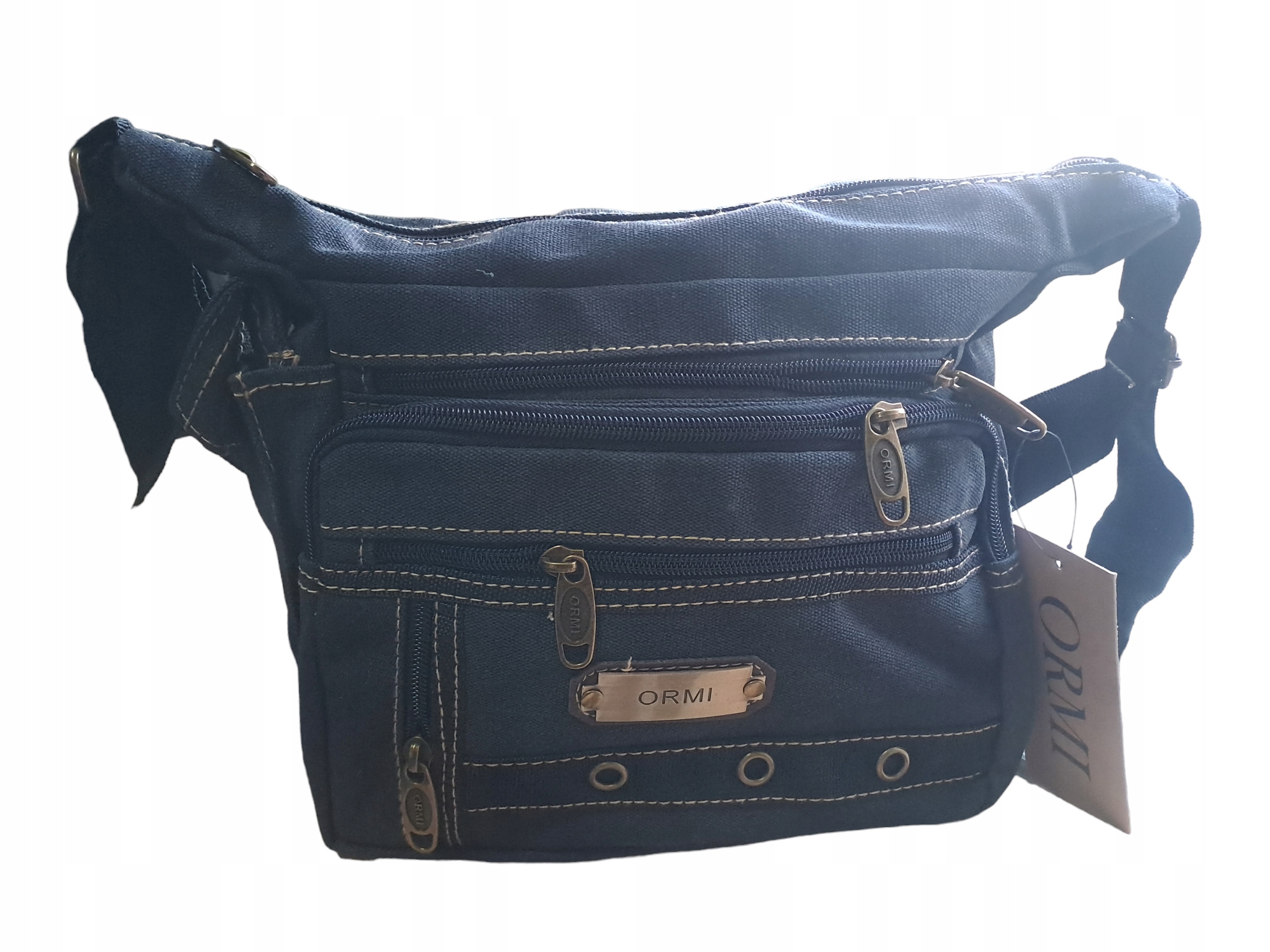 MĘSKA TORBA DO PRACY płócienna pakowna NA RAMIĘ