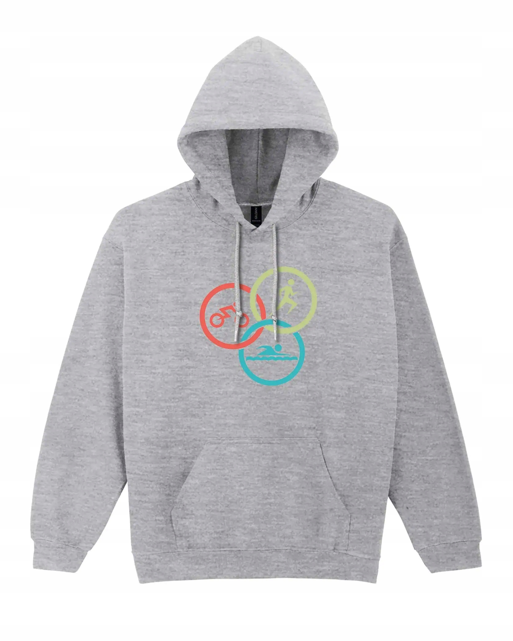 Mikina s kapucí Triatlon Sport Výzva Pohyb Šedá XXL