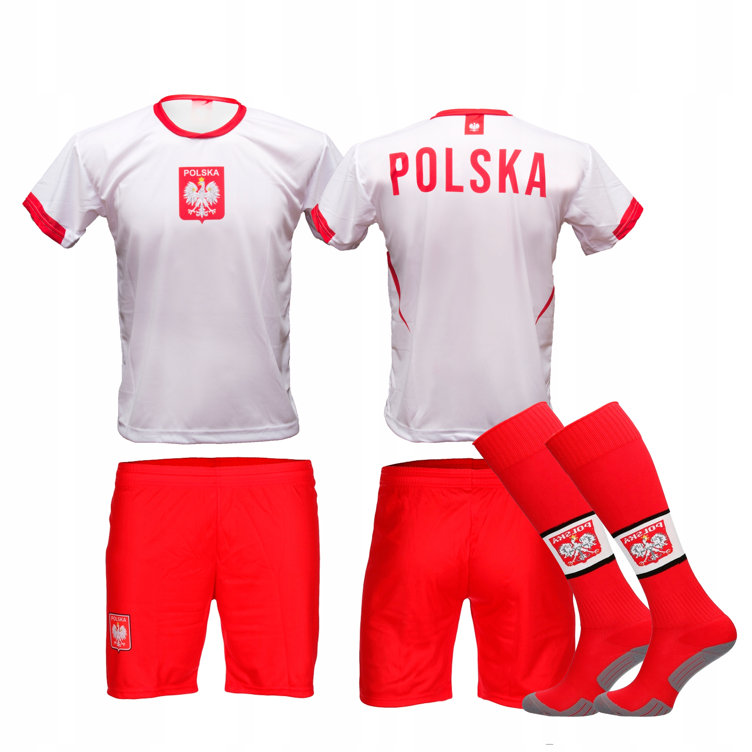 Polska Strój Piłkarski Polski Getry 140cm