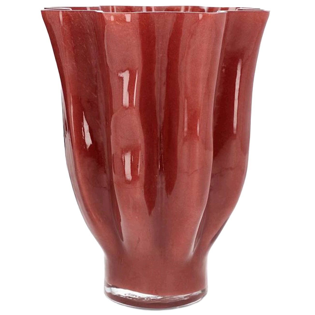 Skleněná Váza 20 cm Vínová Vysoká Na Květiny Kytice Do Obývacího Pokoje Domu Boho