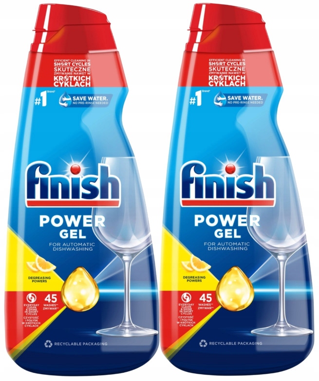Sada Finish Max Gel pro mytí nádobí v myčce nádobí 2 x 900 ml