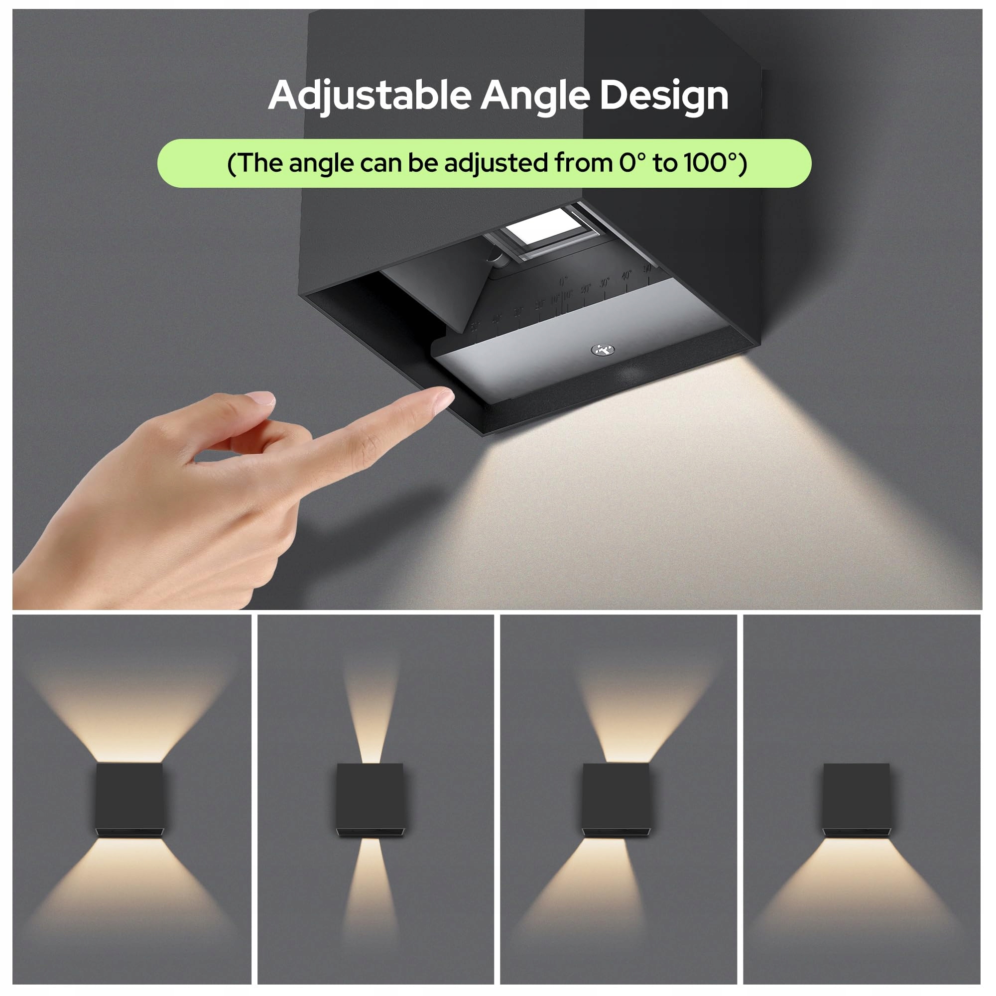 Lampa Zewnętrzna LED Ścienna Wodoodporna Czarna Do Tarasu 6W IP65 AURALAB — miniatura 2