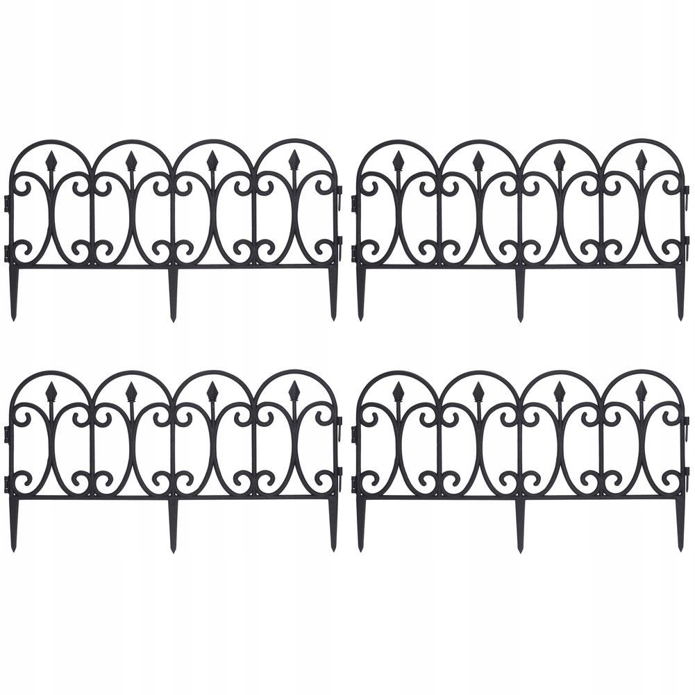 4x Płotek OGRODOWY plastikowy czarny border palisada obrzeże trawnik 240cm Producent Vilde