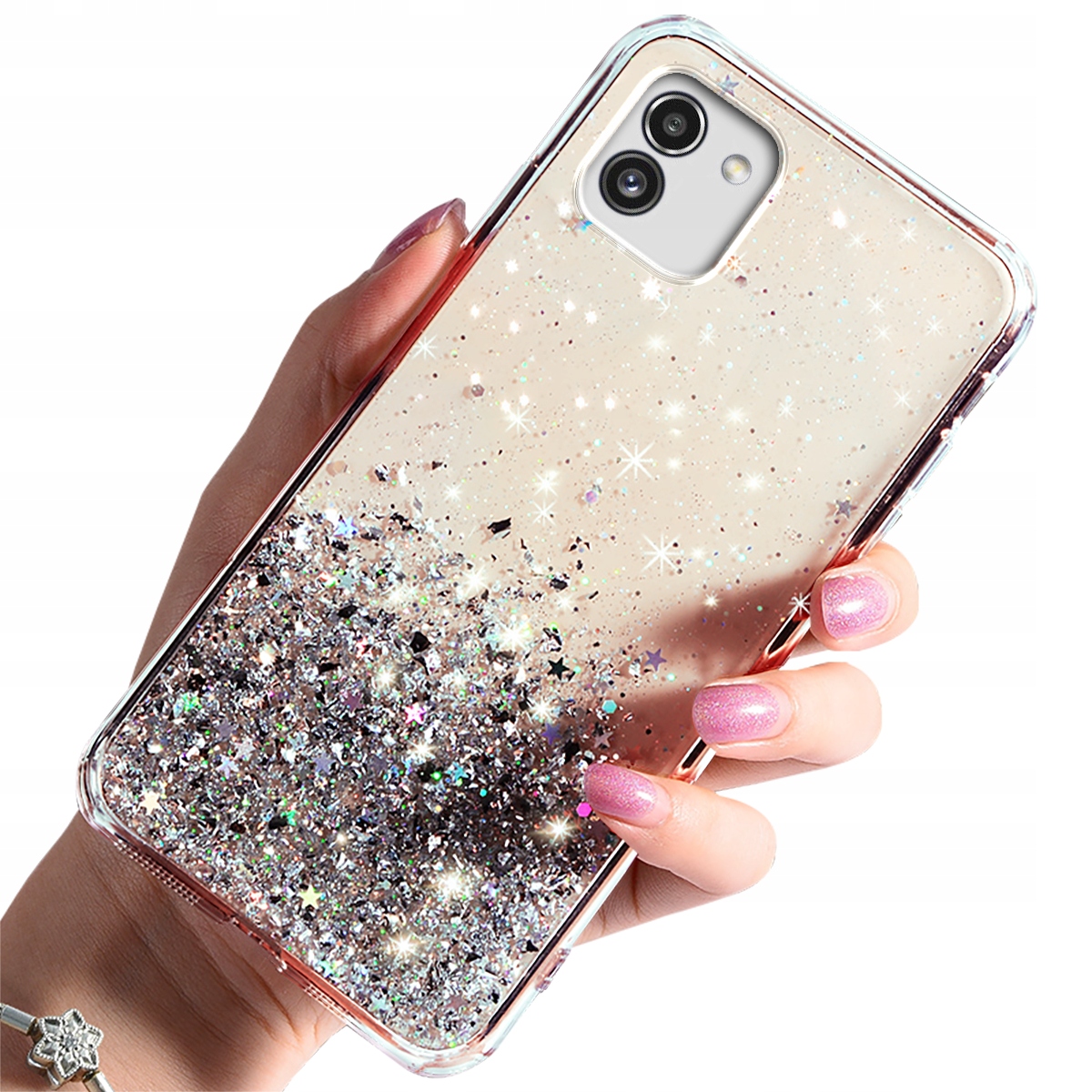 

Etui do Samsung Galaxy A03 Case Brokat Szkło 9H