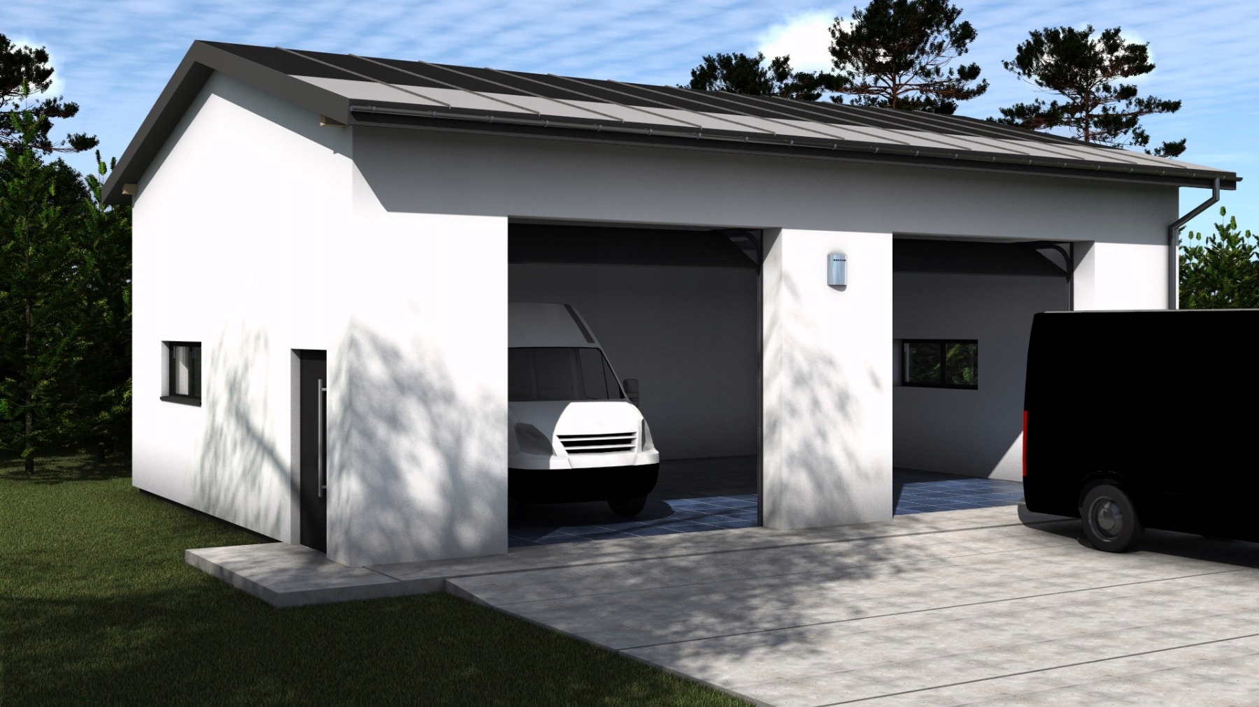 PROJEKT GARAŻU DWUSTANOWISKOWEGO G071