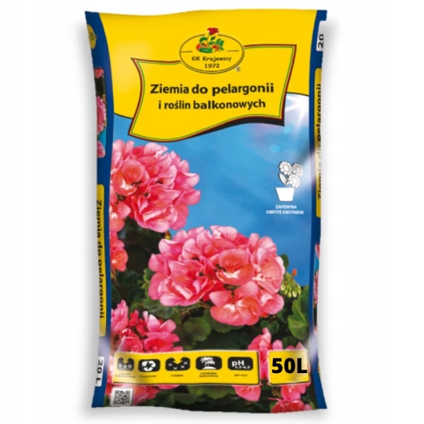 Ziemia Do Pelargonii I Roślin Balkonowych 50 Litr