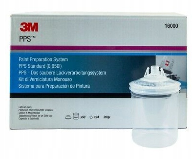3M 16000 PPS Zestaw kubkow Standard 650ml 200 mik