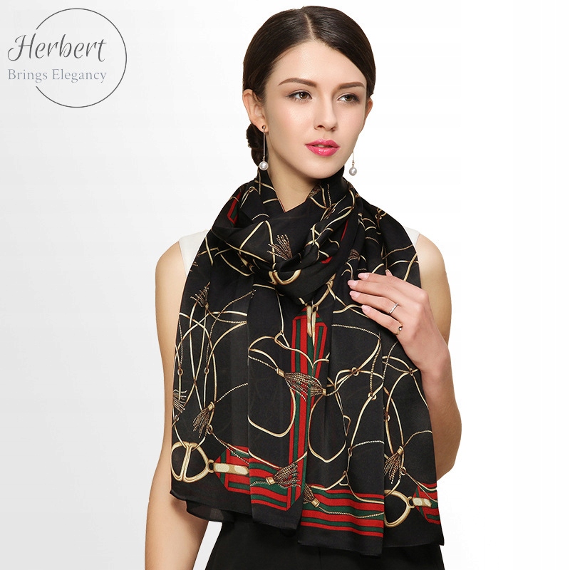 100% dámská hedvábná šála Dlouhé šály 180*65 cm