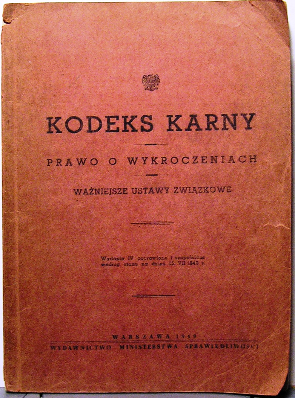 Kodeks Karny. Prawo o wykroczeniach... [MS 1949]