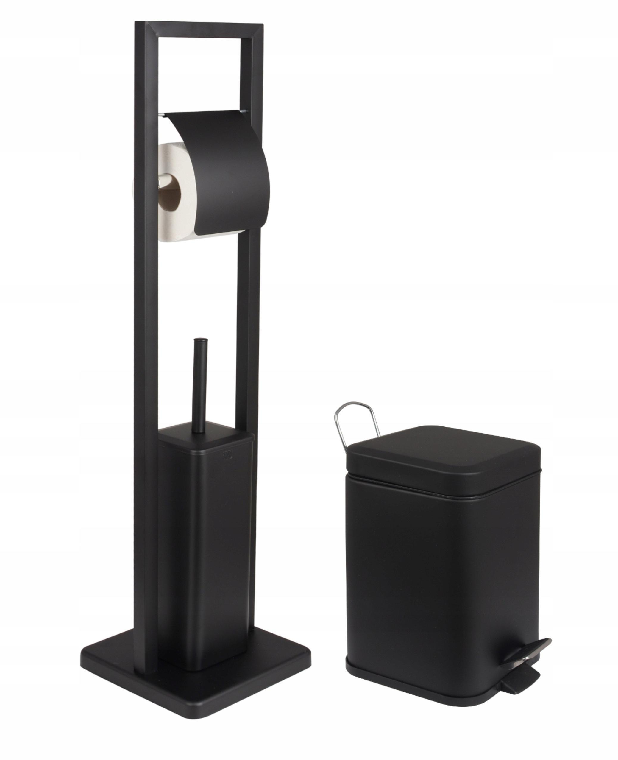 

Uchwyt Na Papier Stojak Szczotka Wc Kosz czerń