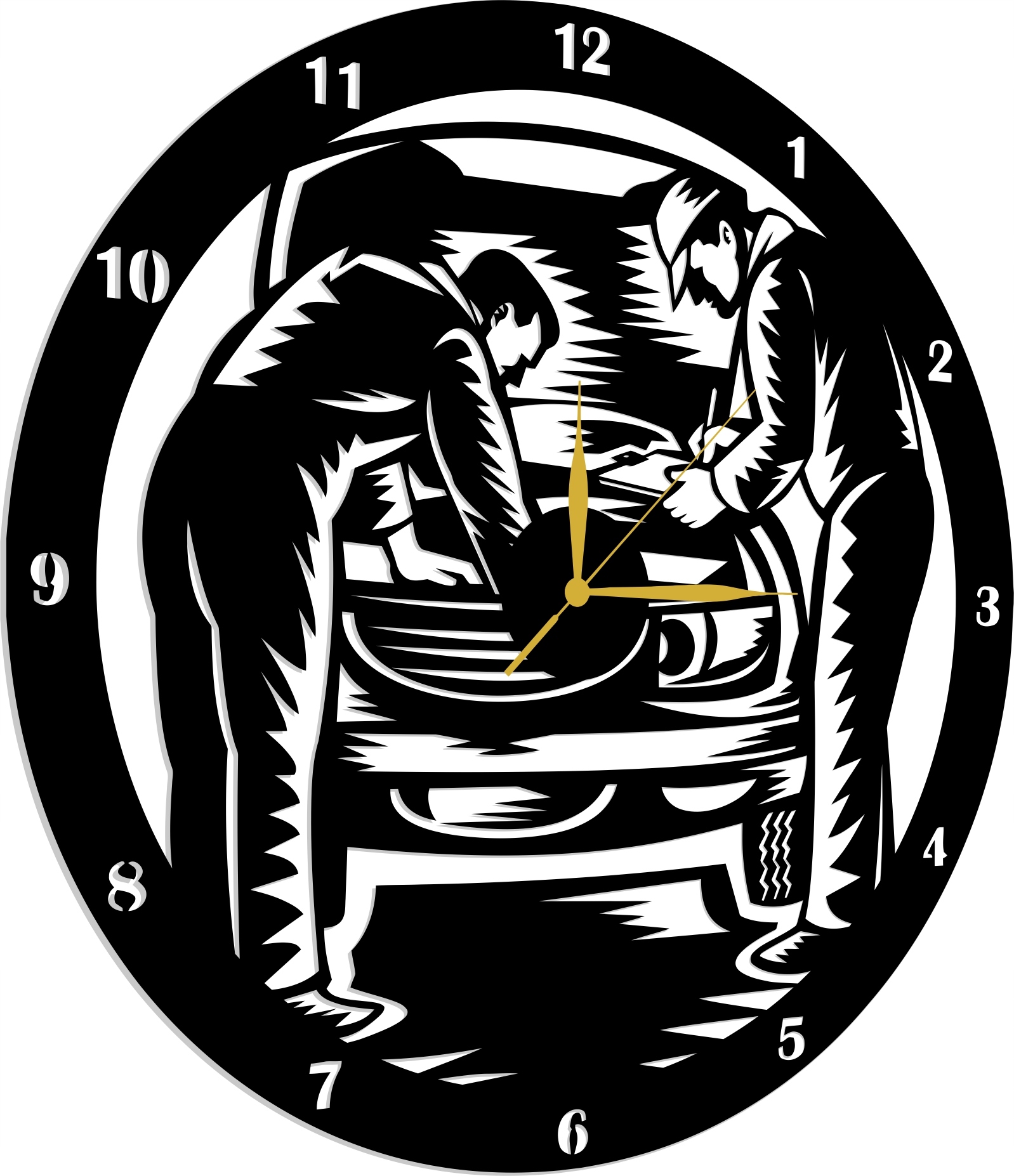 Hodiny Mechanika Do Garážové Dílny Servis 80 CM