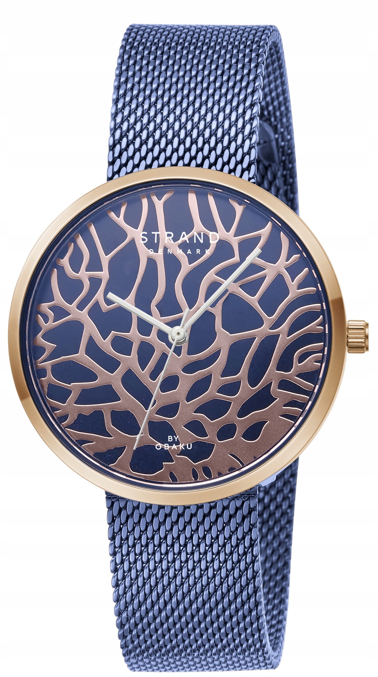 Nové originální dámské hodinky Strand by Obaku S700LXVLML-DTG, modré, krabička