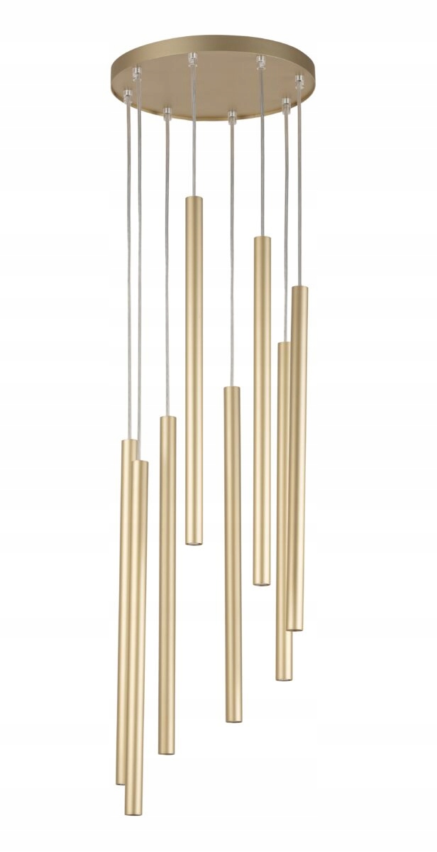 Lampa wisząca nowoczesna okrągła złota Sopel 8xG9 3W Sigma Lighting