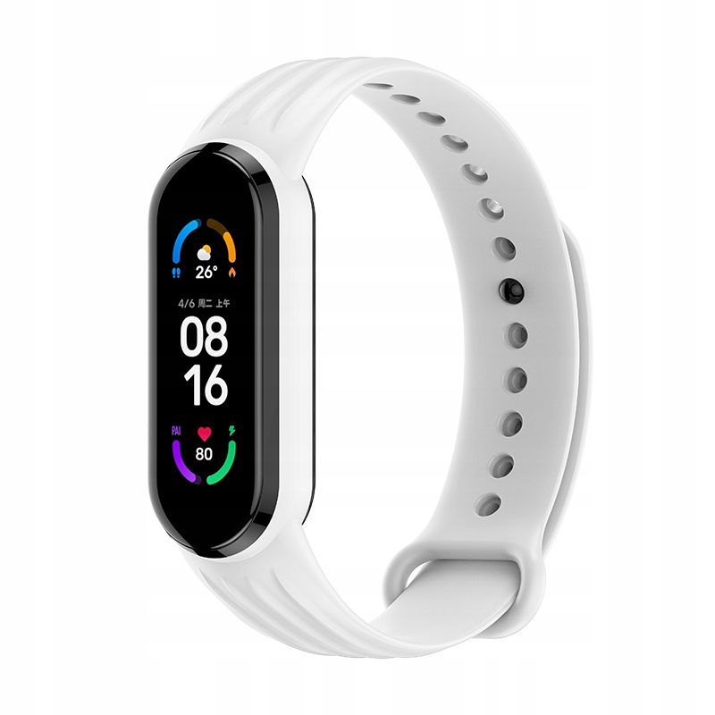 

Opaska Sportowa W Pasy Do MI Band 3/4 White
