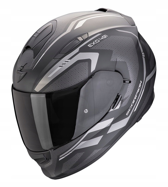 Scorpion EXO-491 Kripta Matt Black Silver športová integrálna prilba XL