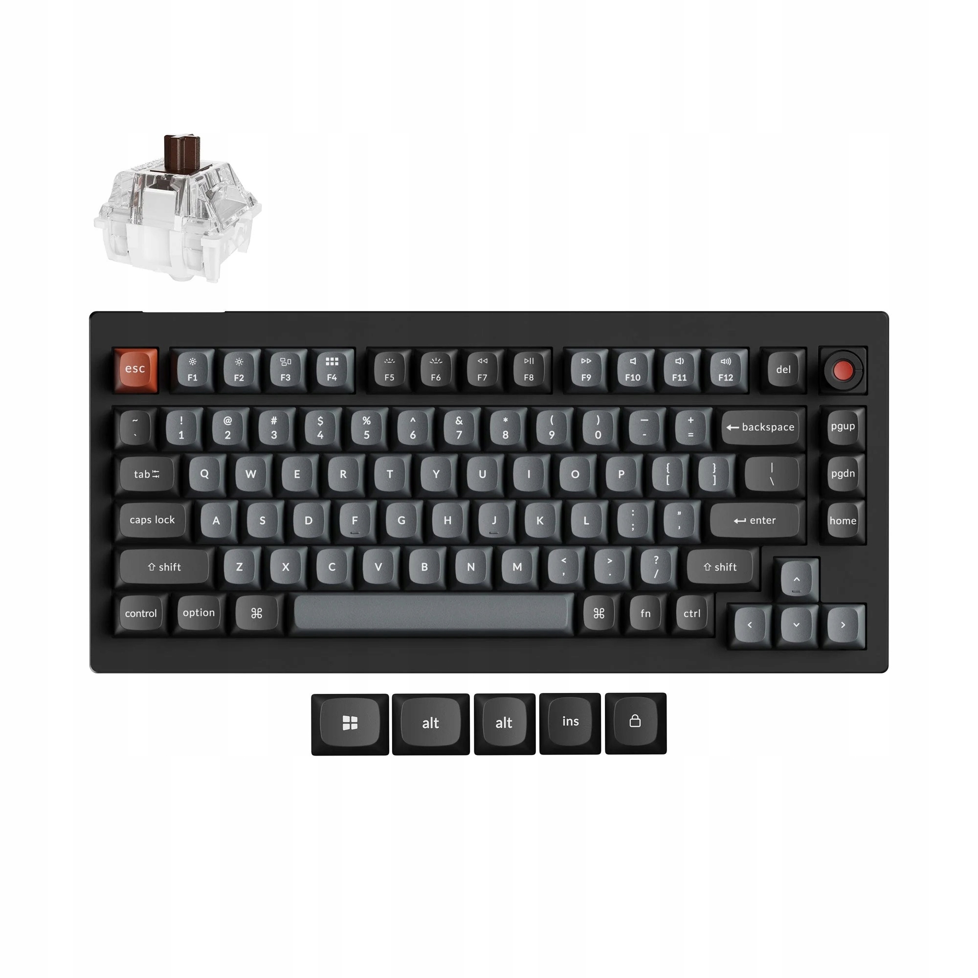 Keychron V1 8K Qmk Kabelová mechanická klávesnice Brown Switch