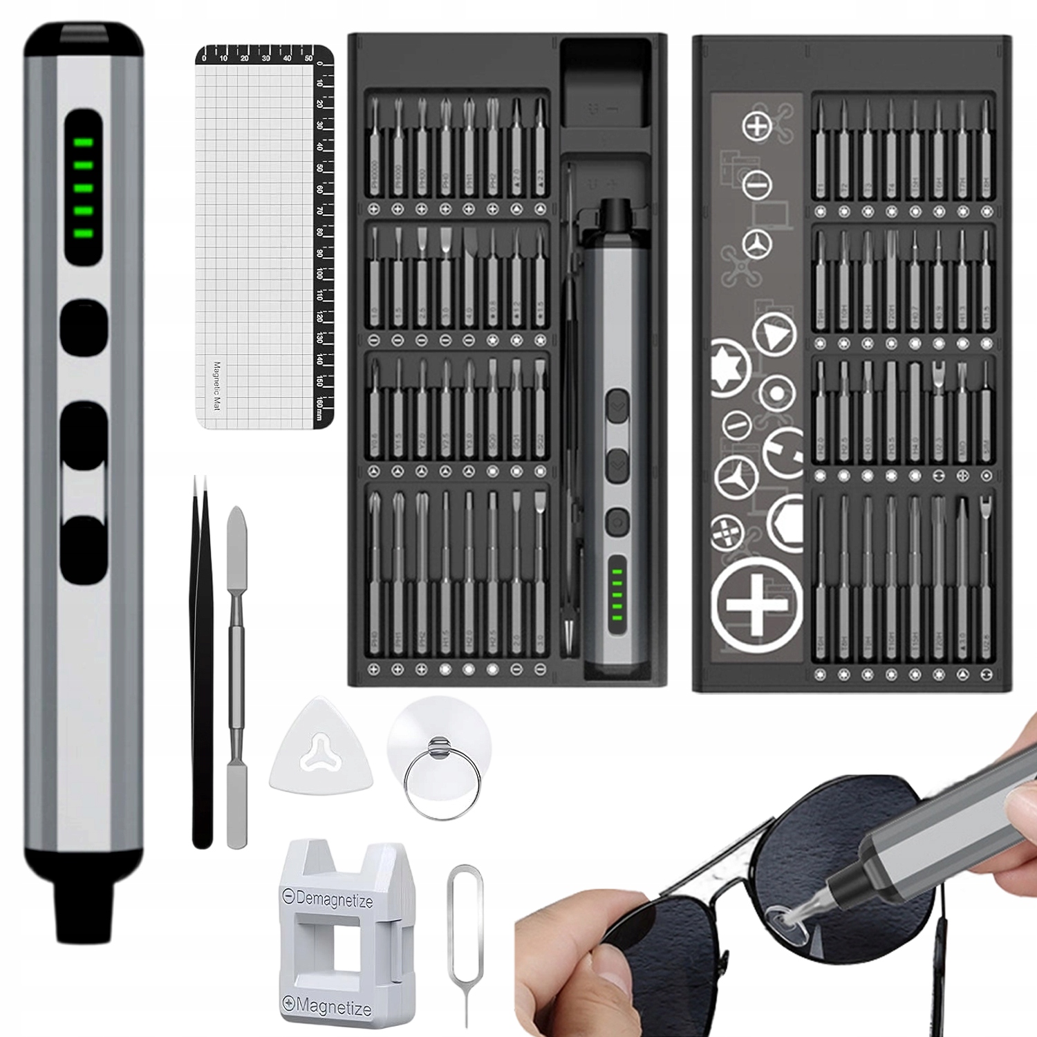 Akumulátorový Šroubovák 350 Mah, Přesná Sada 80 Nástavců