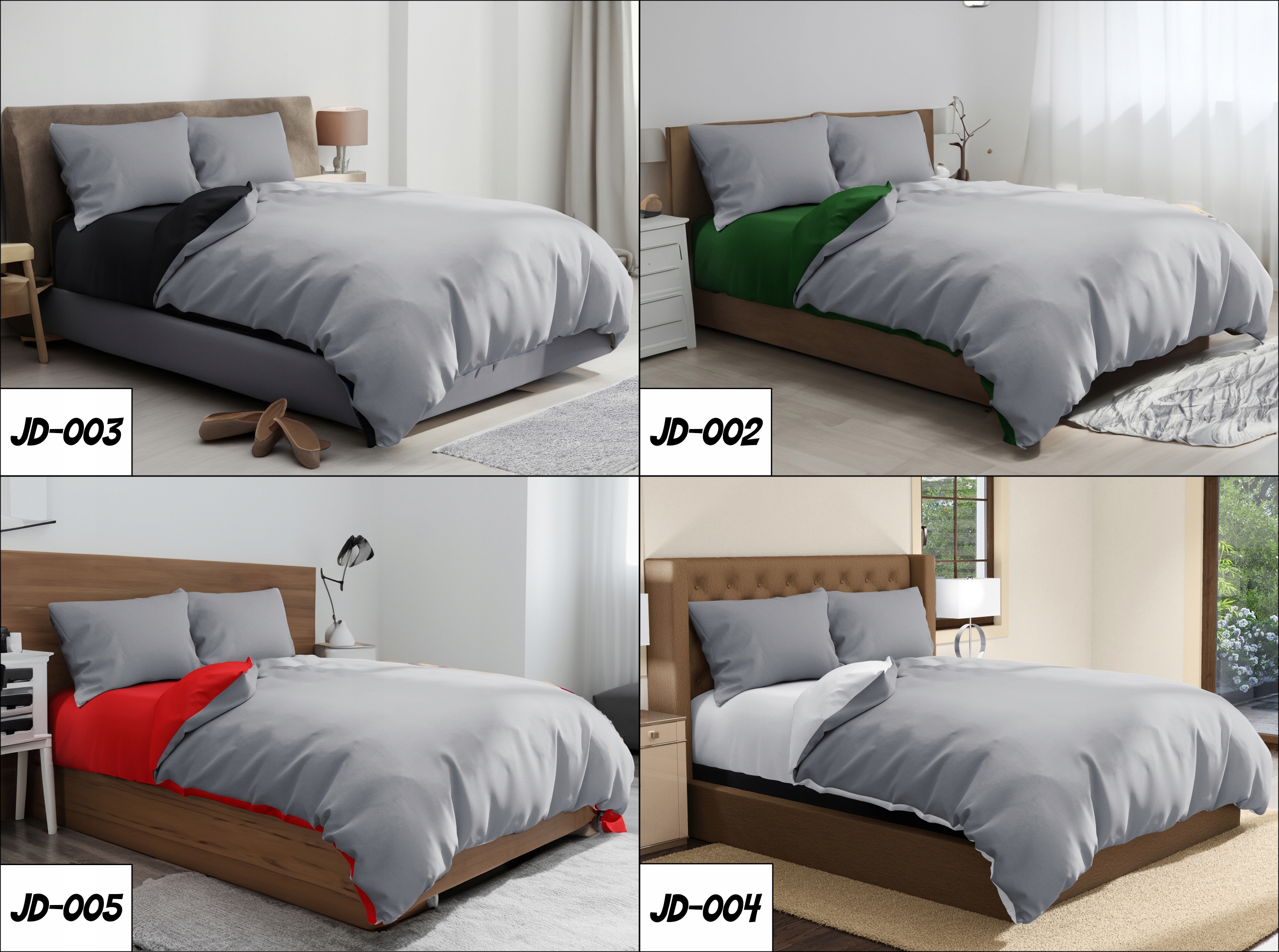 NOWOCZESNY KOMPLET POŚCIELI 200x200 DWUSTRONNA POLSKA POŚCIEL MODERN Długość poszewki na kołdrę 200 cm