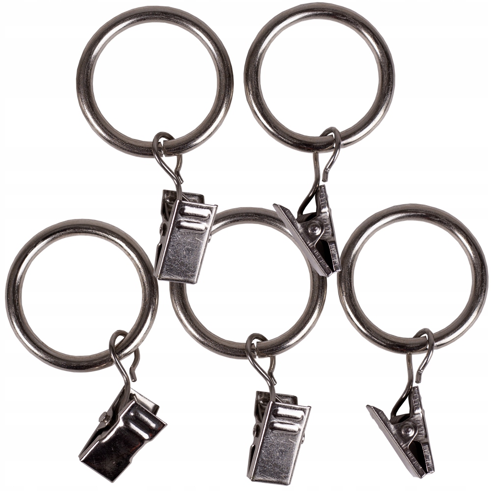 

Kółko Z Żabką 16-19 MM Karnisz stal nierdz 5 szt