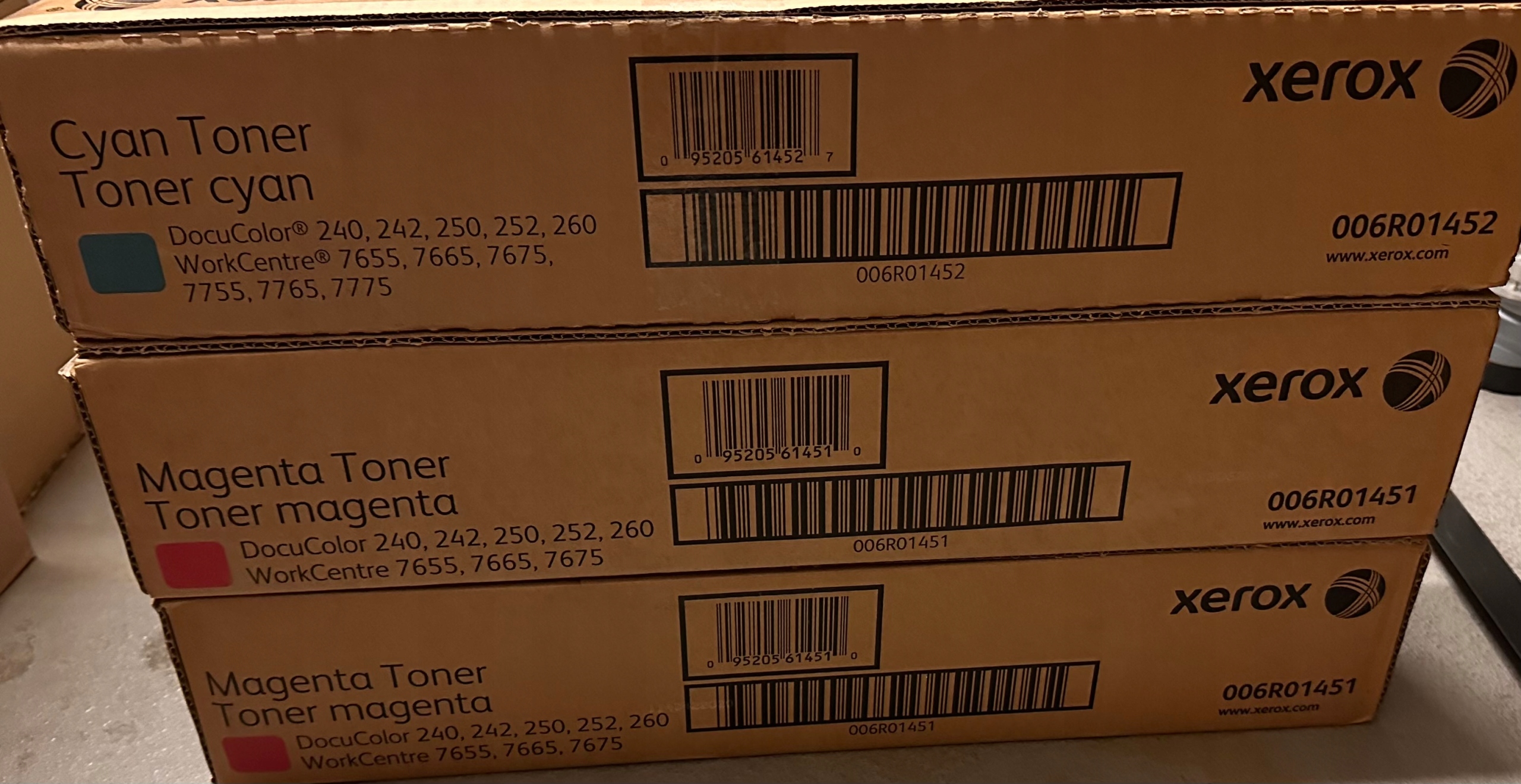 Toner Xerox DocuColor 240 Cyan Originál 006R01452