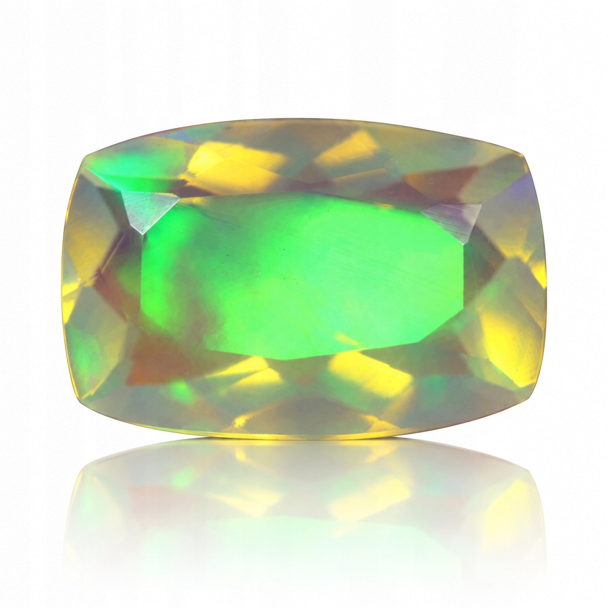 Přírodní opál 1.58 ct Cushion Etiopie certifikát Wbd