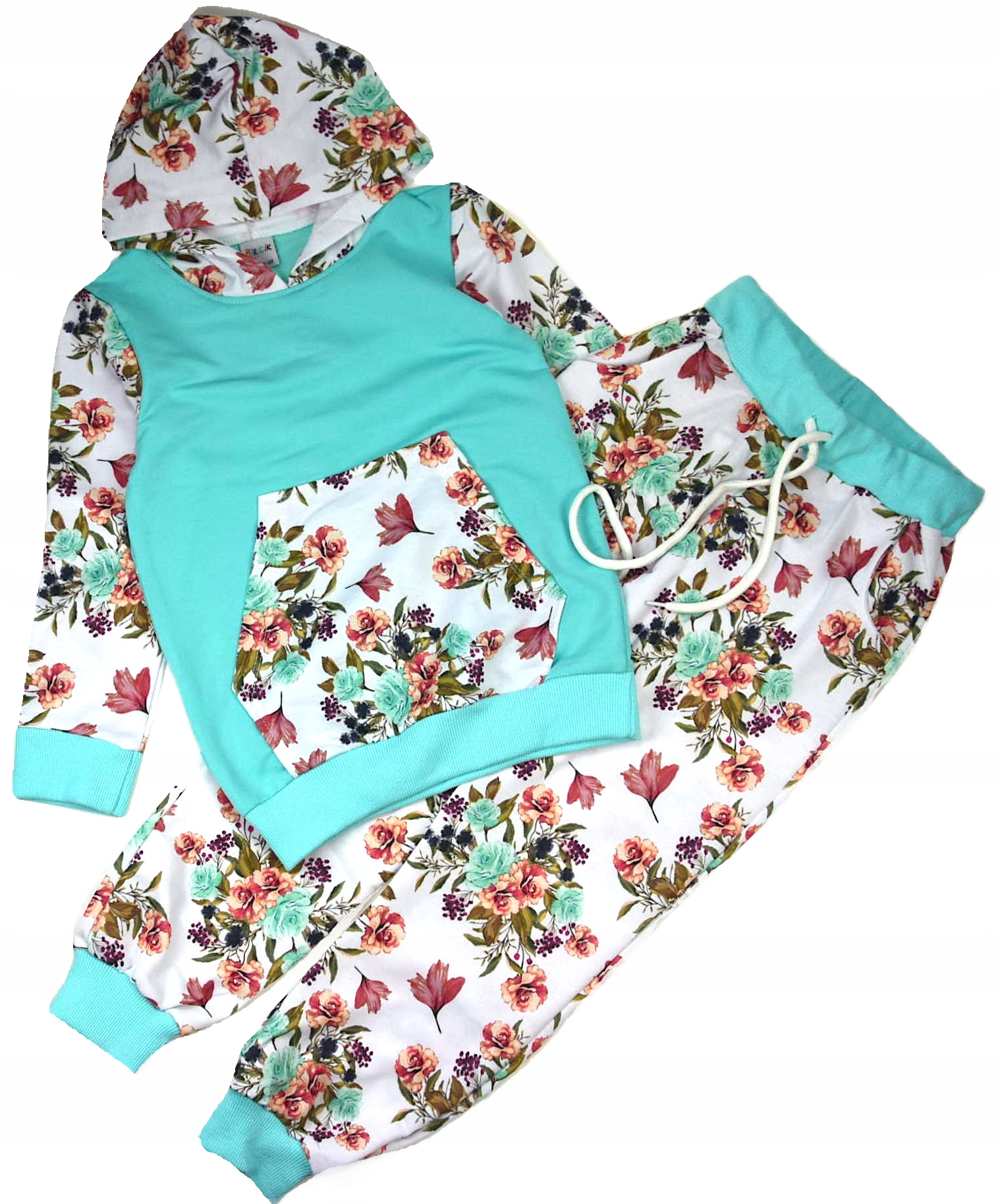 

Dres Komplet Bluza Spodnie Miętowy 146