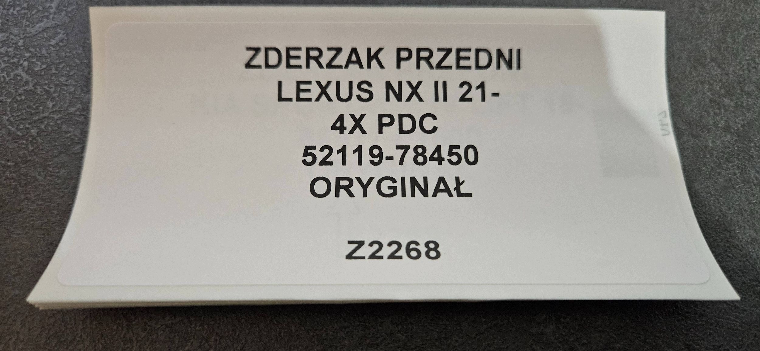 front bumper LEXUS NX II 21- 4XPDC original 52119-78450