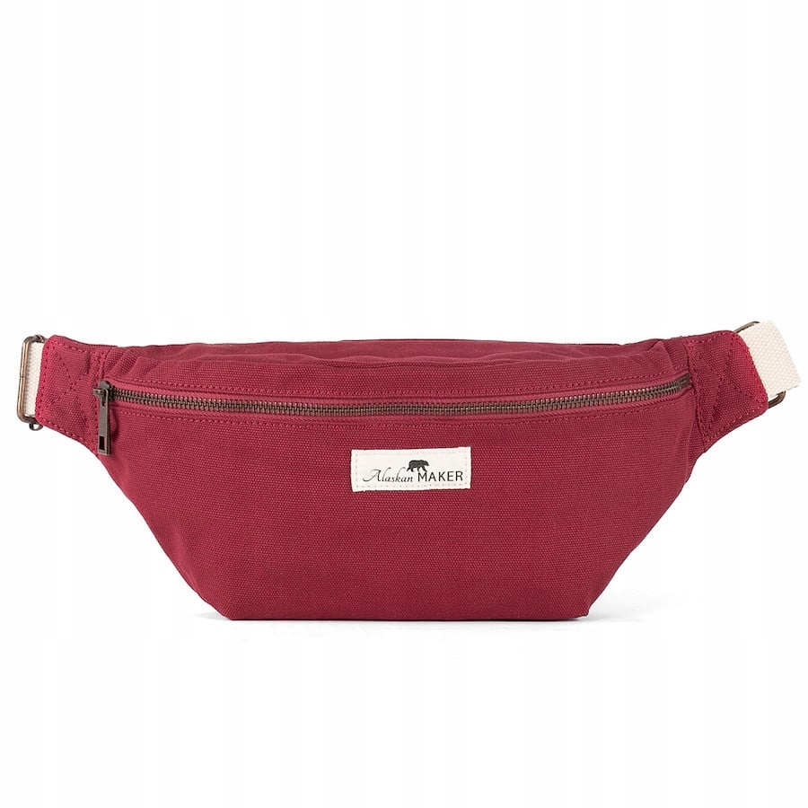 Velká plátěná crossbody ledvinka Swing Alaskan Maker Raspberry