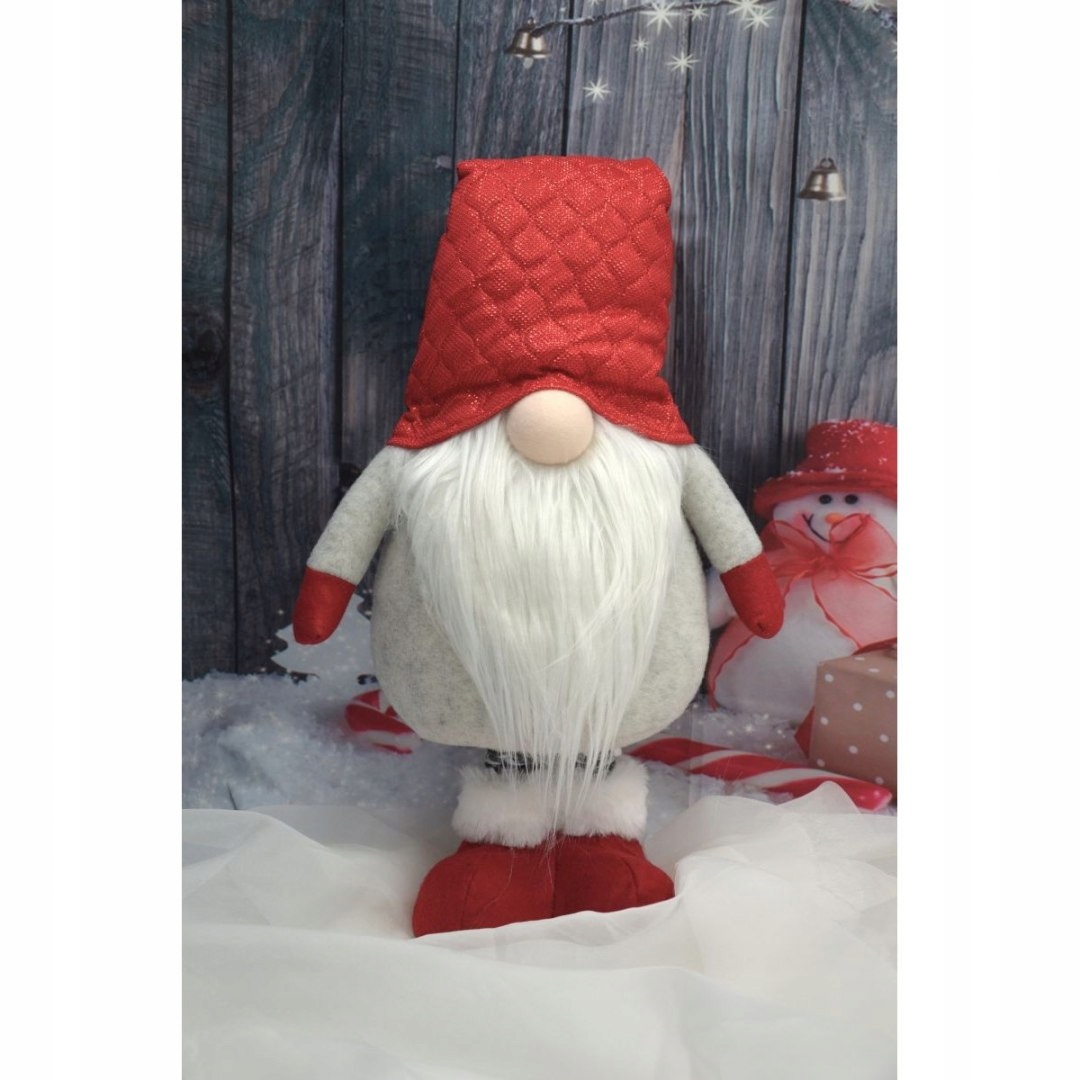 SKRZAT DUŻY TELESKOPOWE NOGI STOJĄCY GNOM ŚWIĄTECZNY MIKOŁAJ KRASNAL OZDOBA Szerokość produktu 23 cm